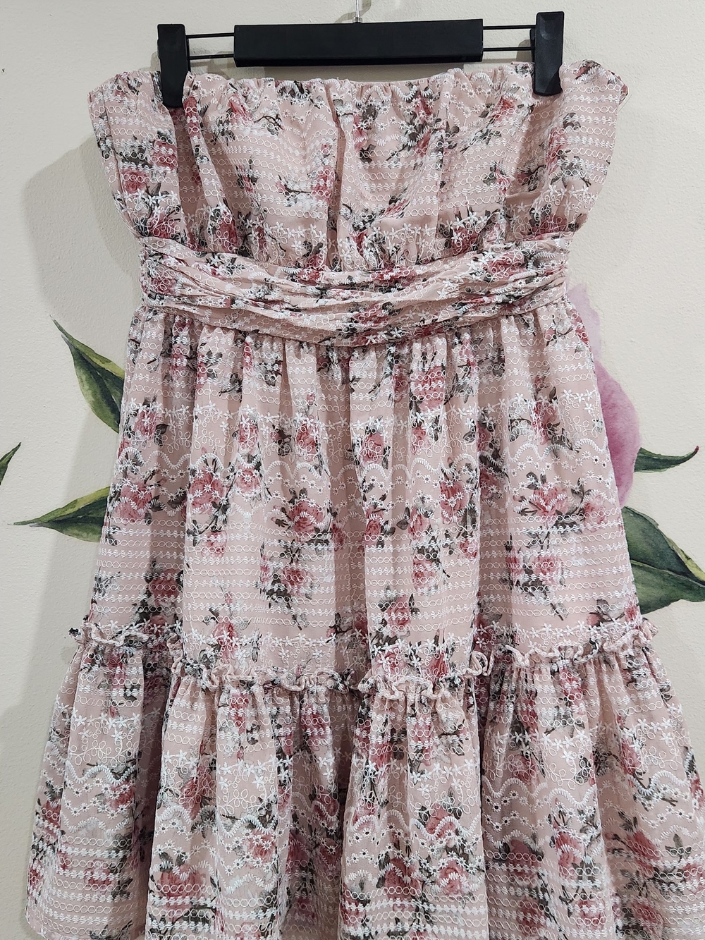 Gianni Bini Blush Floral Midi Dress